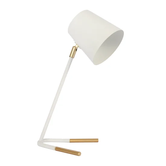 LÁMPARA DE MESA BLANCO/DORADO ANAYA 2