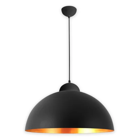 LÁMPARA DE TECHO Ø 60 CM NEGRO/DORADO MONTSERRAT 2