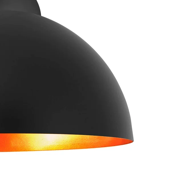 LÁMPARA DE TECHO Ø 60 CM NEGRO/DORADO MONTSERRAT