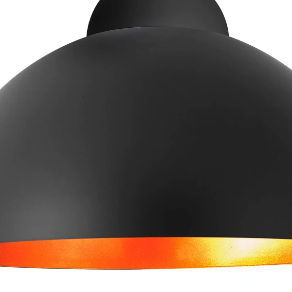 LÁMPARA DE TECHO Ø 60 CM NEGRO/DORADO MONTSERRAT