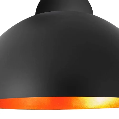 LÁMPARA DE TECHO Ø 60 CM NEGRO/DORADO MONTSERRAT