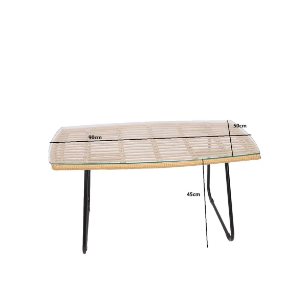 MESA DE CENTRO DE RATÁN 90 CM VOLCANO MESA DE CENTRO DE RATÁN 90 CM VOLCANO