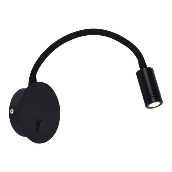 APPLIQUE DA PARETE LED 3 W 3000K NERO MISURI