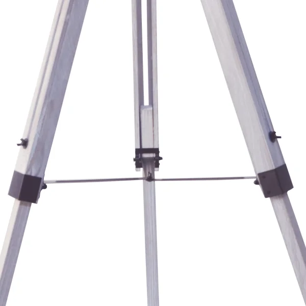 LAMPADA DA TERRA COSME IN ACCIAIO ANTICATO BIANCO CON GRIGLIA