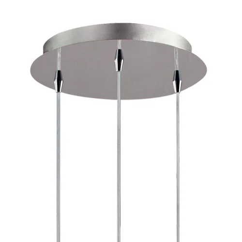 LAMPADA DA SOFFITTO 3 LUCI VETRO ESTERNO TRASPARENTE INTERNO BIANCO Ø38 NOLINA