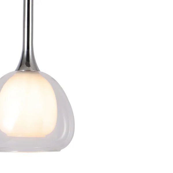 LAMPADA DA SOFFITTO 4 LUCI VETRO ESTERNO TRASPARENTE INTERNO BIANCO NOLINA LAMPADA DA SOFFITTO 4 LUCI VETRO ESTERNO TRASPARENTE INTERNO BIANCO NOLINA