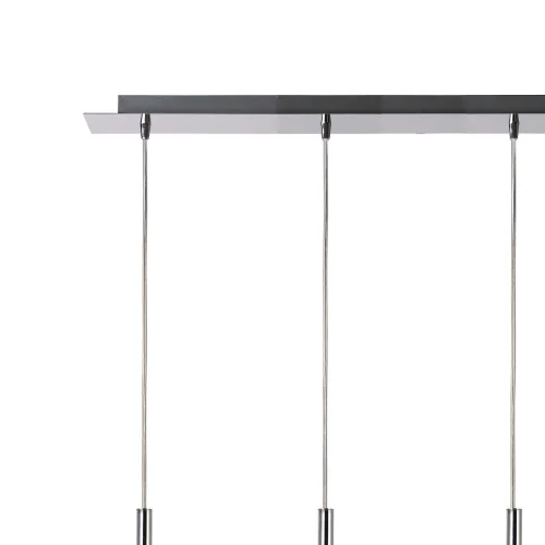 LAMPADA DA SOFFITTO 4 LUCI VETRO ESTERNO TRASPARENTE INTERNO BIANCO NOLINA