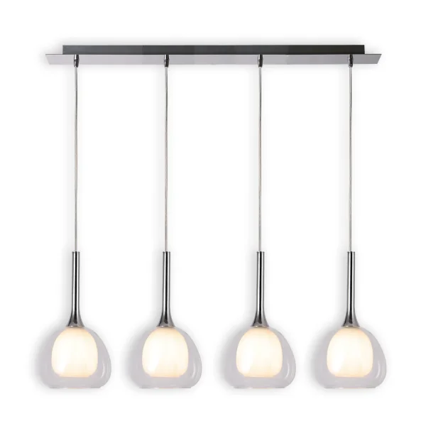 LAMPADA DA SOFFITTO 4 LUCI VETRO ESTERNO TRASPARENTE INTERNO BIANCO NOLINA LAMPADA DA SOFFITTO 4 LUCI VETRO ESTERNO TRASPARENTE INTERNO BIANCO NOLINA