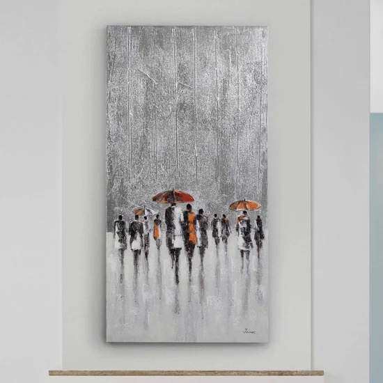 QUADRO PITTURA ACRILICA 70X140 PIOGGIA