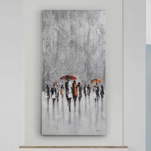 QUADRO PITTURA ACRILICA 70X140 PIOGGIA