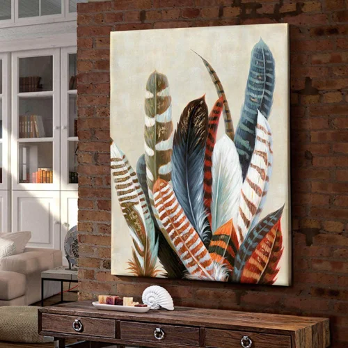 QUADRO PITTURA ACRILICA 90X120 UCELLI