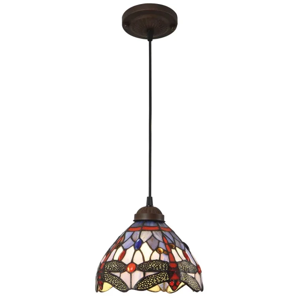 LAMPADA DA SOFFITTO 1 LUCE 20 CM TIFFANY LIBÉLULA