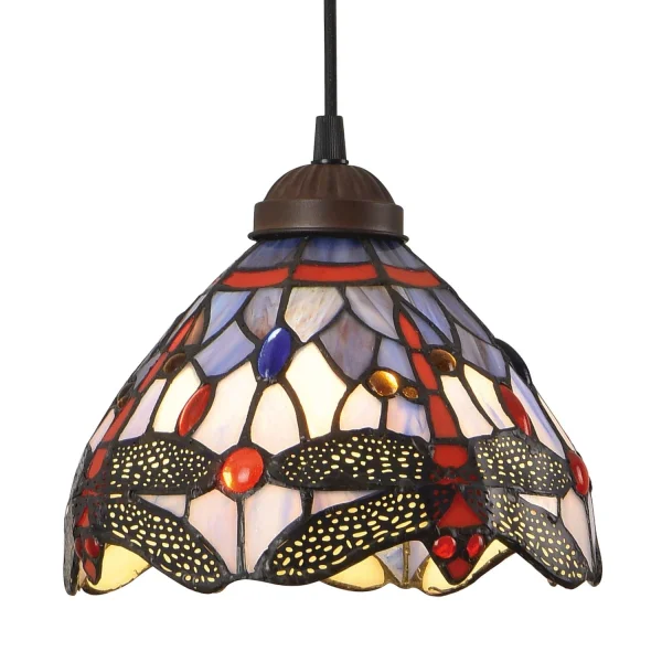 LAMPADA DA SOFFITTO 1 LUCE 20 CM TIFFANY LIBÉLULA