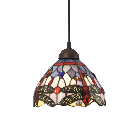 LAMPADA DA SOFFITTO 1 LUCE 20 CM TIFFANY LIBÉLULA