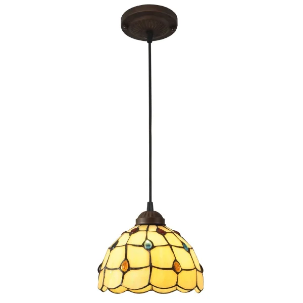 LAMPADA DA SOFFITTO 1 LUCE 20 CM TIFFANY JEWEL