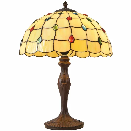 LAMPADA DA TAVOLO 2 LUCI 40 CM TIFFANY JEWEL