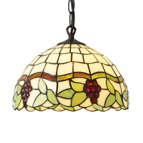 LAMPADA A SOSPENSIONE 1 LUCE 30 CM TIFFANY GRAPE