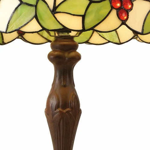 LAMPADA DA TAVOLO 2 LUCI 40 CM TIFFANY GRAPE