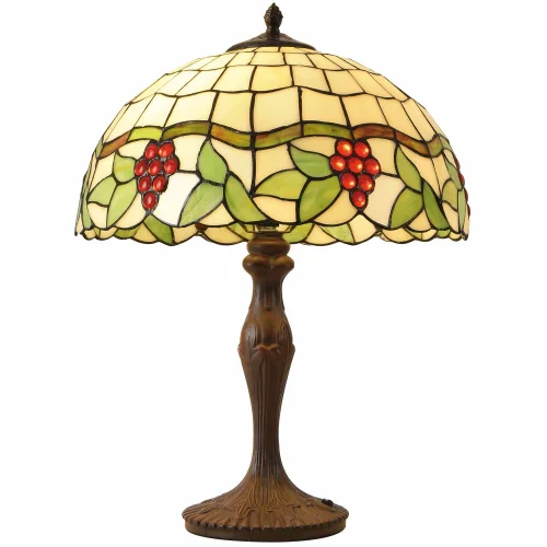 LAMPADA DA TAVOLO 2 LUCI 40 CM TIFFANY GRAPE