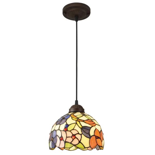 LAMPADA A SOSPENSIONE 1 LUCE 20 CM TIFFANY FLOWERS