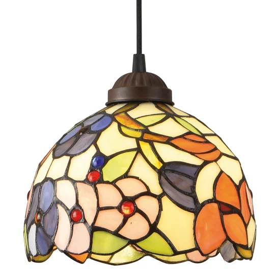 LAMPADA A SOSPENSIONE 1 LUCE 20 CM TIFFANY FLOWERS 2