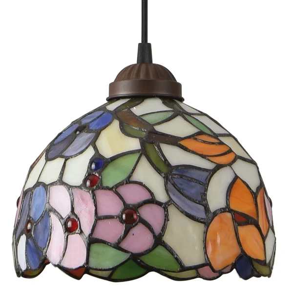 LAMPADA A SOSPENSIONE 1 LUCE 20 CM TIFFANY FLOWERS