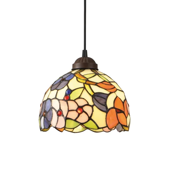 LAMPADA A SOSPENSIONE 1 LUCE 20 CM TIFFANY FLOWERS