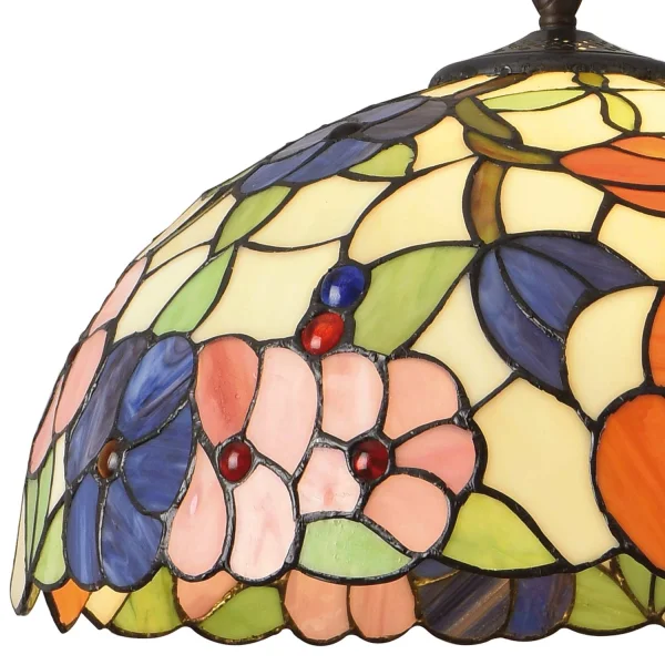 LAMPADA A SOSPENSIONE 2 LUCI 40 CM TIFFANY FLOWERS