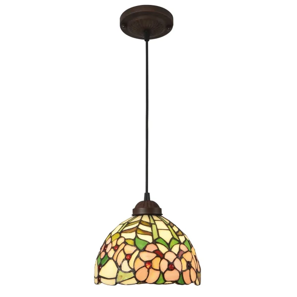 LÁMPARA DE TECHO 1 LUZ 20 CM TIFFANY FLORIA