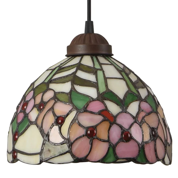 LÁMPARA DE TECHO 1 LUZ 20 CM TIFFANY FLORIA