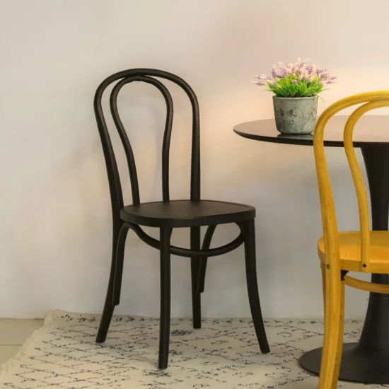 SEDIA IN LEGNO DI BETULLA NERO AKIRA