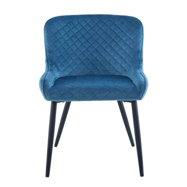 SILLA TERCIOPELO AZUL MATHILDA