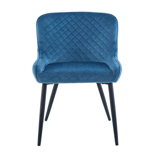 SILLA TERCIOPELO AZUL MATHILDA