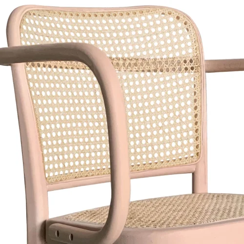 SILLA HANNAH CON REPOSABRAZOS MADERA DE OLMO ROSA