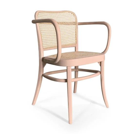 SILLA HANNAH CON REPOSABRAZOS MADERA DE OLMO ROSA