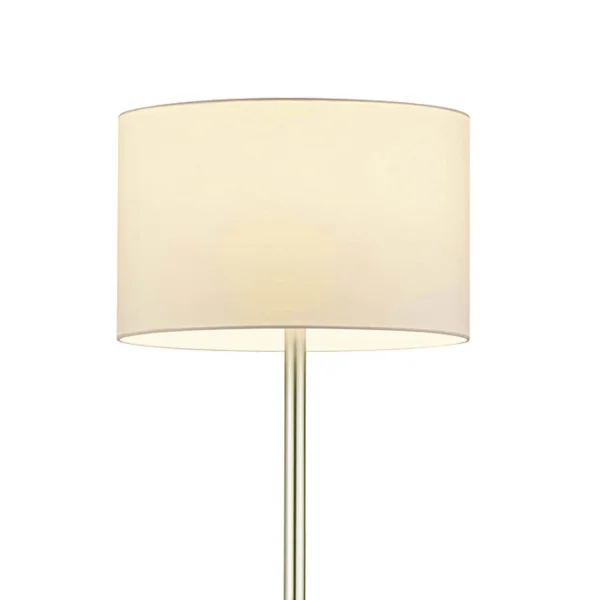 LAMPADA DA TERRA C/FLEXO METAL CUERO PANTALLA BLANCA BROOME