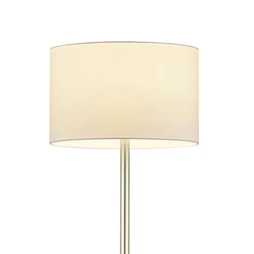 LAMPADA DA TERRA C/FLEXO METAL CUERO PANTALLA BLANCA BROOME