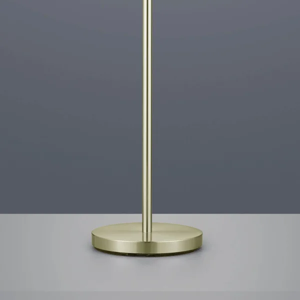 LAMPADA DA TERRA C/FLEXO METAL CUERO PANTALLA BLANCA BROOME