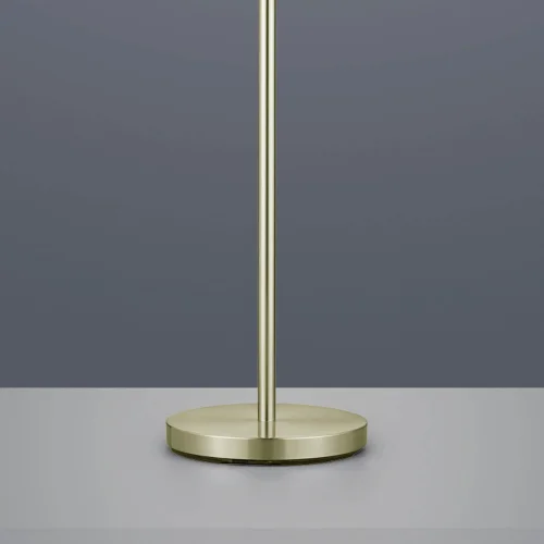 LAMPADA DA TERRA C/FLEXO METAL CUERO PANTALLA BLANCA BROOME