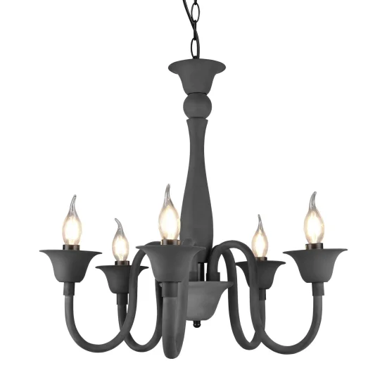 LAMPADA A SOSPENSIONE 5 LUCI ANTRACITE CAMILA