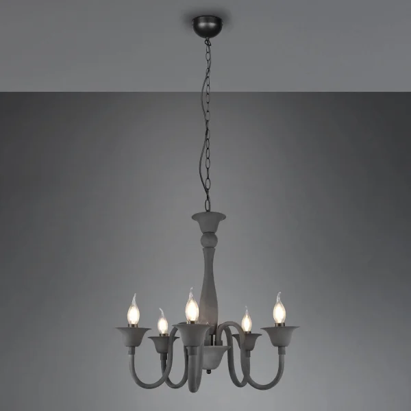 LAMPADA A SOSPENSIONE 5 LUCI ANTRACITE CAMILA