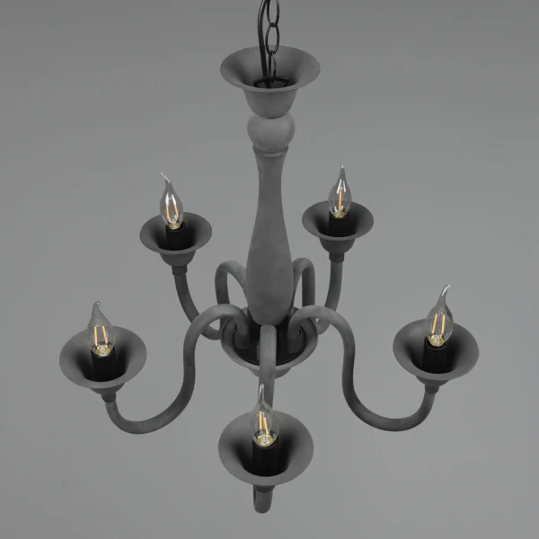 LAMPADA A SOSPENSIONE 5 LUCI ANTRACITE CAMILA