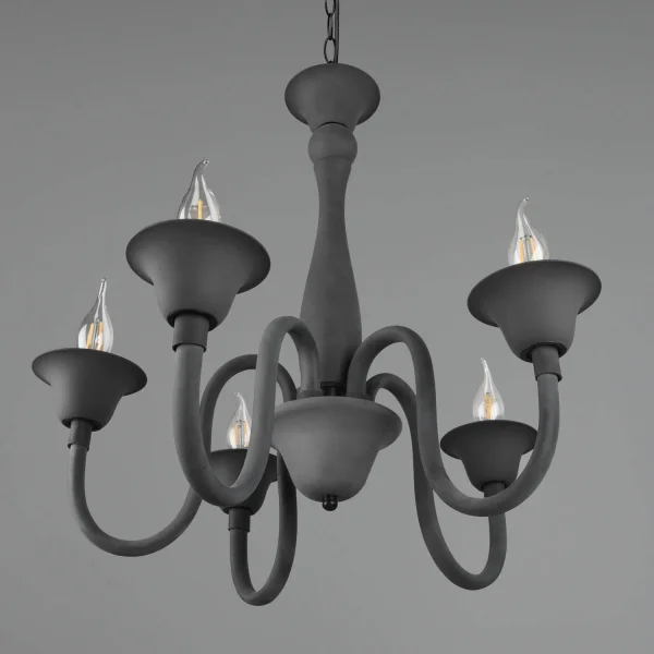 LAMPADA A SOSPENSIONE 5 LUCI ANTRACITE CAMILA