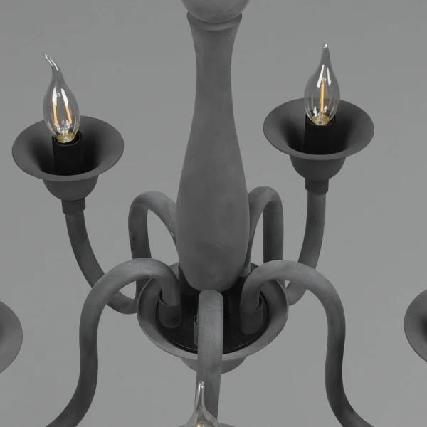 LAMPADA A SOSPENSIONE 5 LUCI ANTRACITE CAMILA