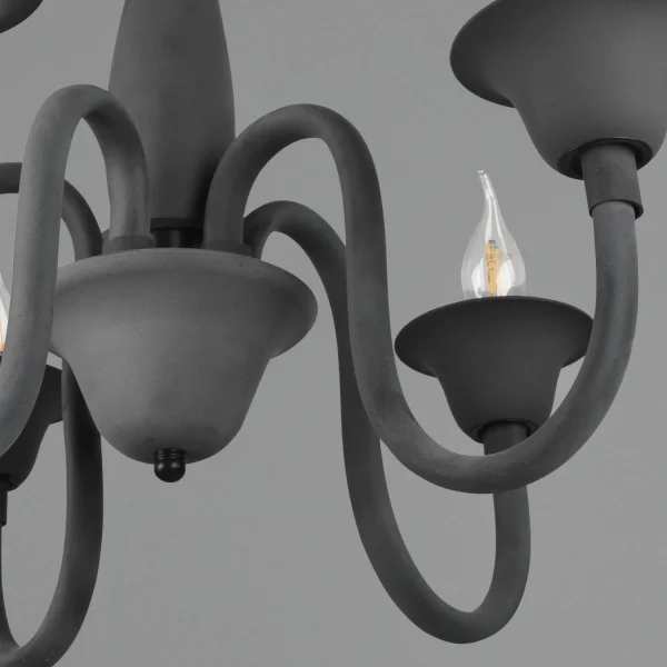 LAMPADA A SOSPENSIONE 5 LUCI ANTRACITE CAMILA