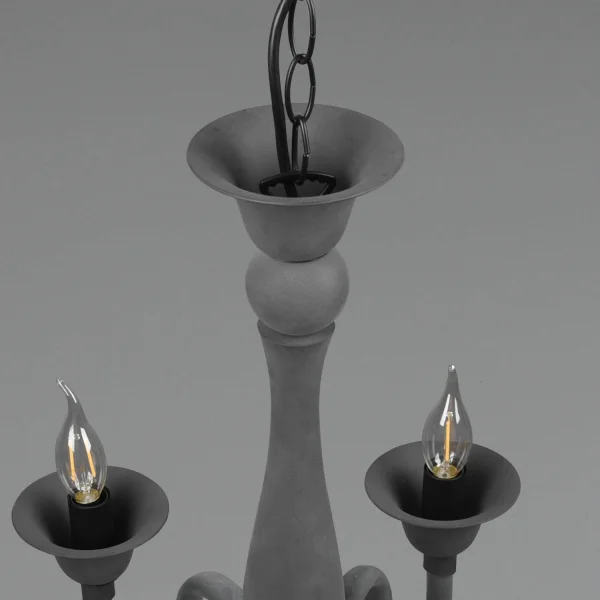 LAMPADA A SOSPENSIONE 5 LUCI ANTRACITE CAMILA