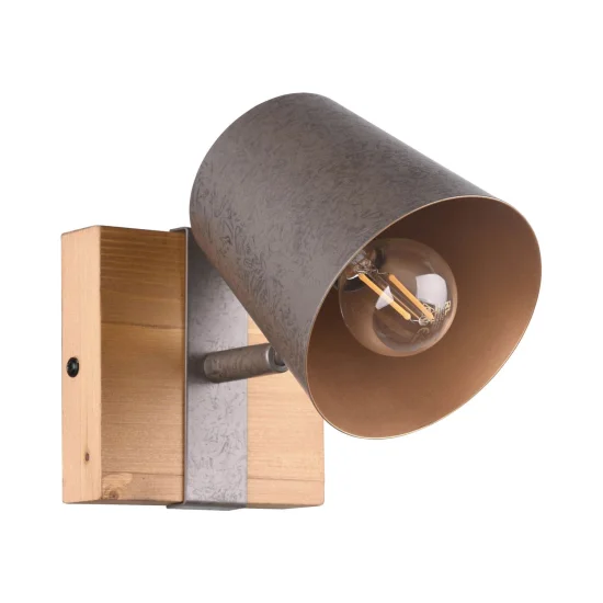 FARETTO 1 LUCE METALLO NICHEL ANTICO E14 NESTORE 2