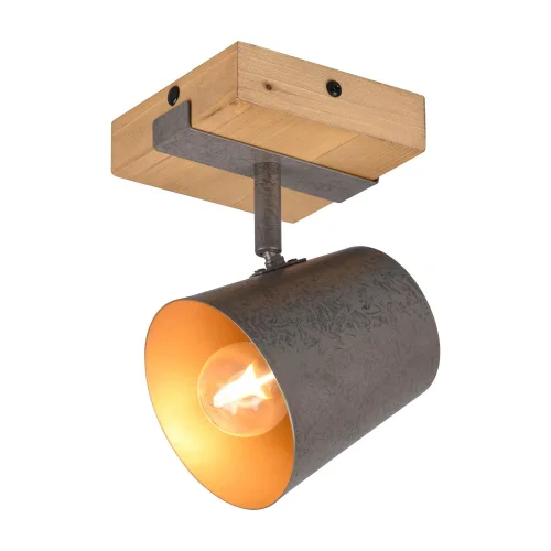 FARETTO 1 LUCE METALLO NICHEL ANTICO E14 NESTORE