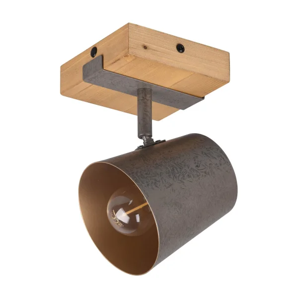 FARETTO 1 LUCE METALLO NICHEL ANTICO E14 NESTORE