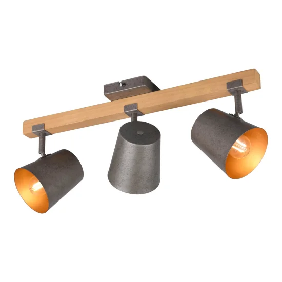 FARETTO 3 LUCI METALLO NICHEL ANTICO E14 NESTORE